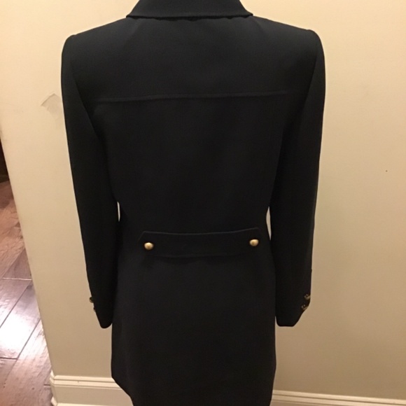 🔥🔥SALE! TAHARI, NAVY BLUE COAT DRESS, BRASS BUTTONS, GREAT CONDITION, 6P😎😎 - Picture 4 of 6